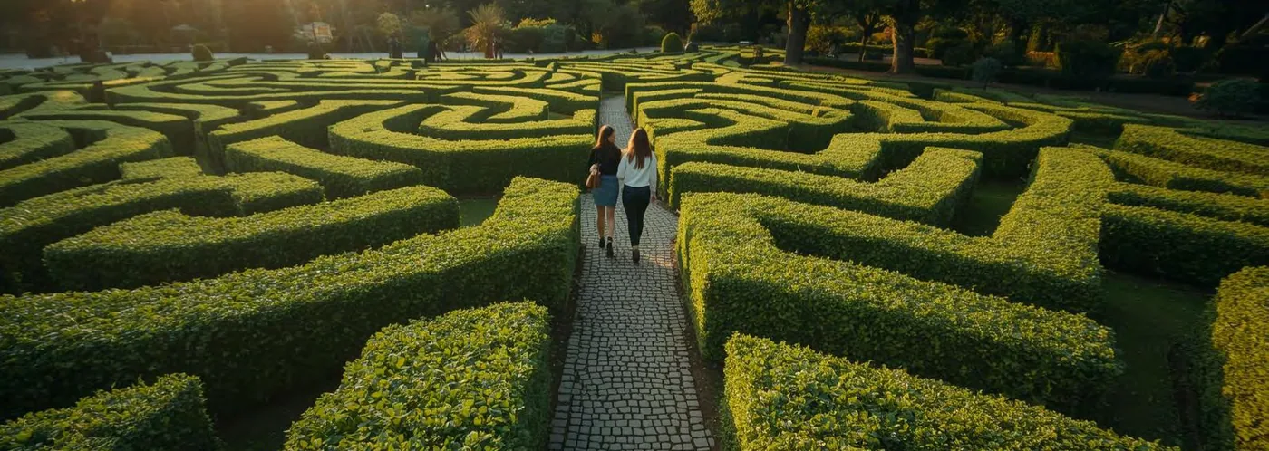 Maze garden at Peerage Residence