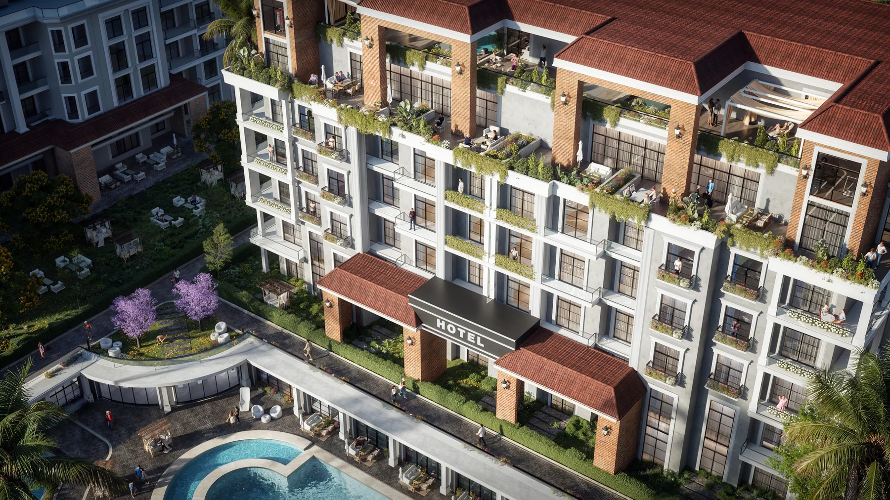 Peerage Residence British-inspired architecture render