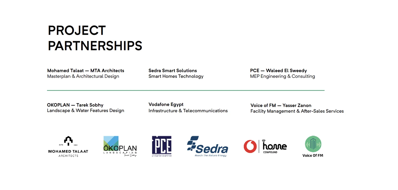 Peerage Residence consultants and project partners